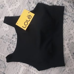 NWT Lolë Step Up Sports Bra "Black Beauty" size S